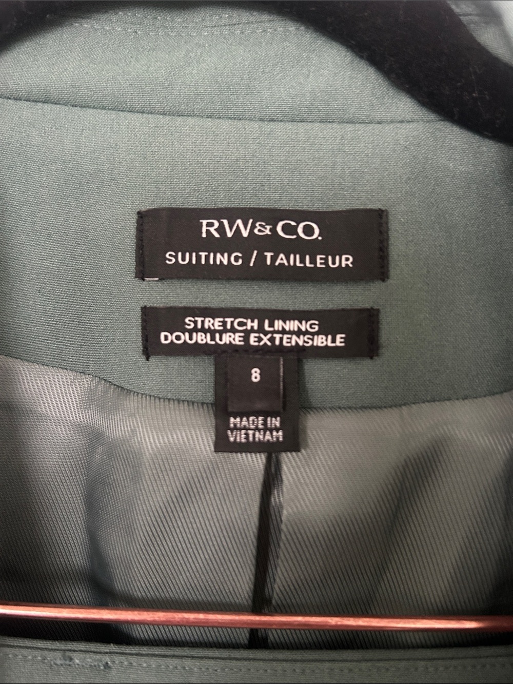 RW&CO. Women's Teal Green Two-Piece Suit - Blazer & Trousers - Picture 2 of 5